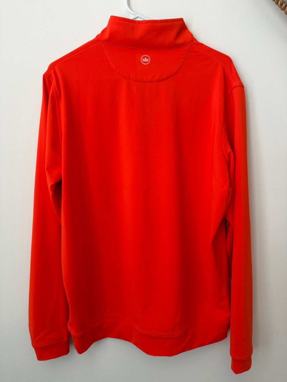 Peter Millar Bright Orange 1/4 Zip Pullover UVA - Picture 3 of 5